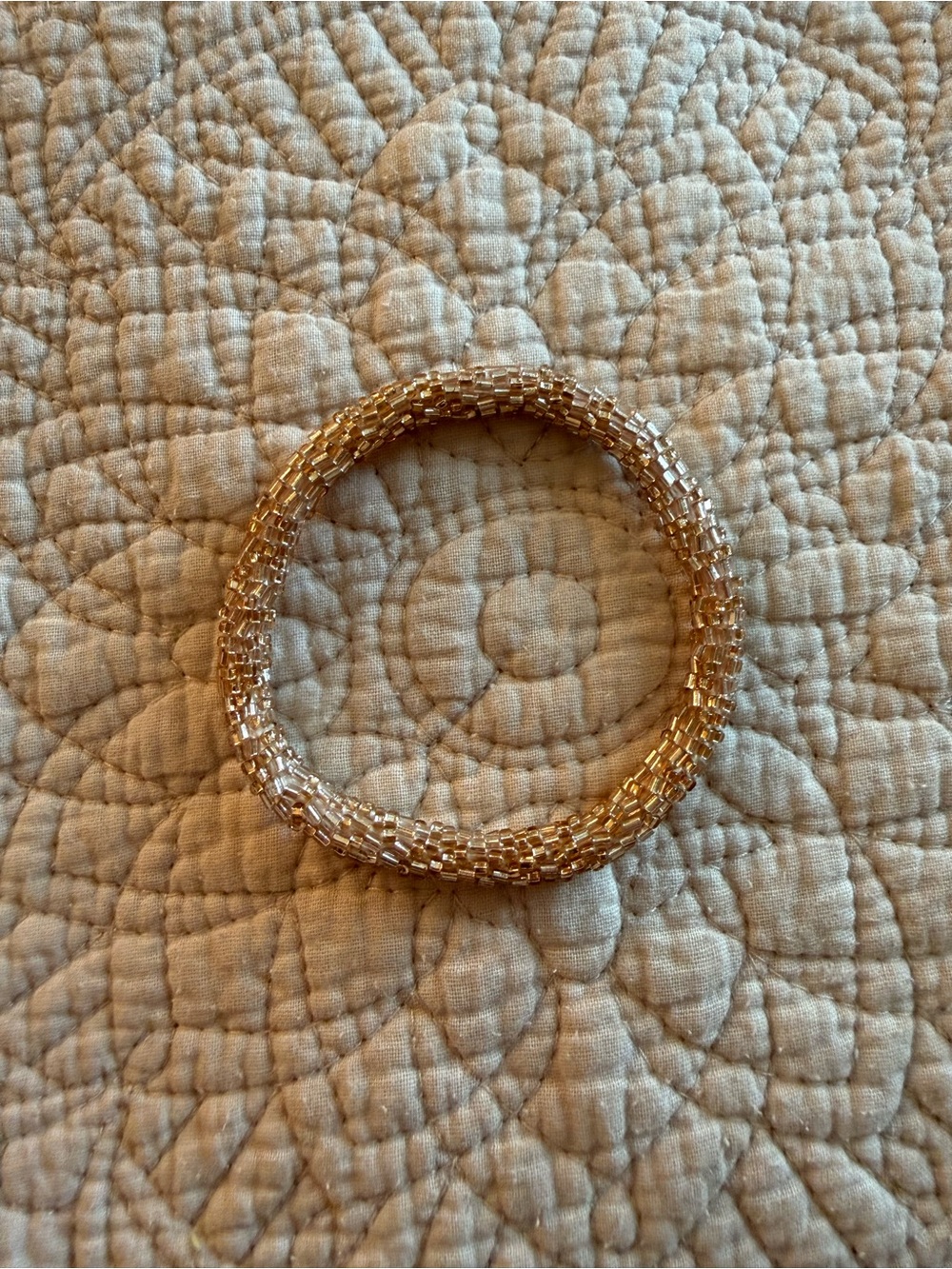 Gold Beaded Stretch Bracelet - Women Jewelry
